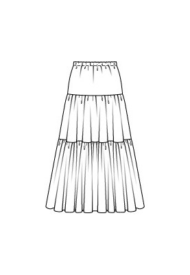 Pattern Three-layer maxi skirt (Burda 5/2012, pattern number 111)