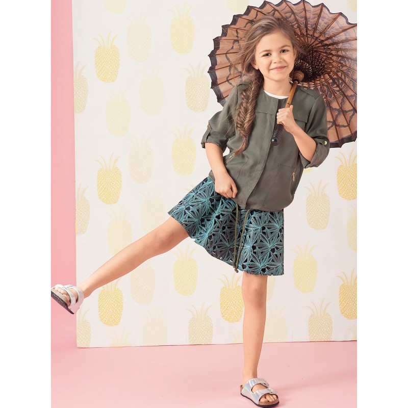 Pattern Sun skirt openwork...