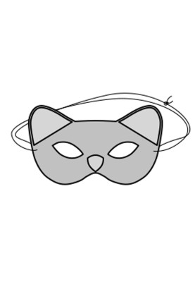 Pattern Mask of a cat (Burda. Children 1/2017, pattern number 635)