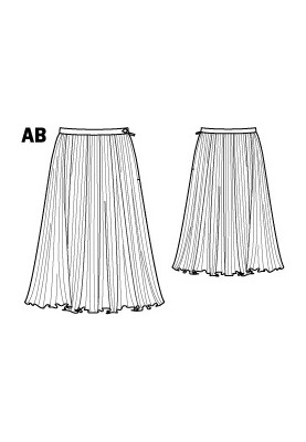 Pattern Midi-length pleated skirt (Burda 5/2012, pattern number 130 B)