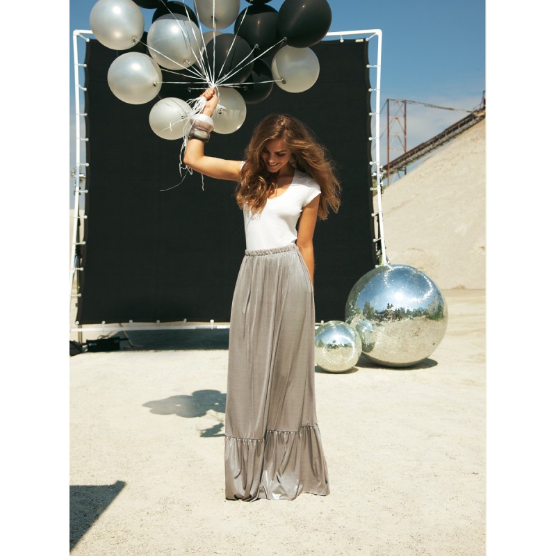 Pattern Maxi skirt with a...