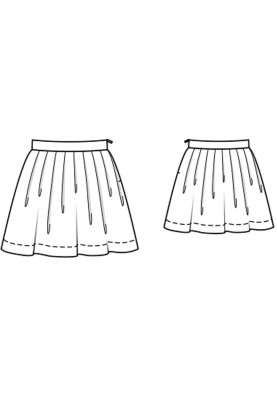 Pattern A lush skirt with pleats (Burda. Children 1/2017, pattern number 610 B)