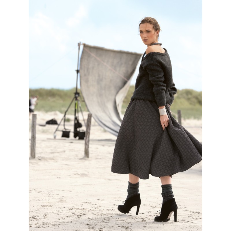 Pattern Midi wide-cut skirt...