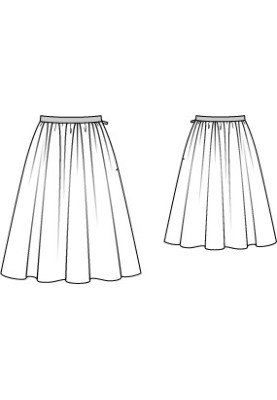 Pattern Midi wide-cut skirt (Burda 11/2012, pattern number 106)