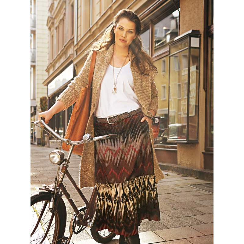 Pattern Maxi skirt with a...