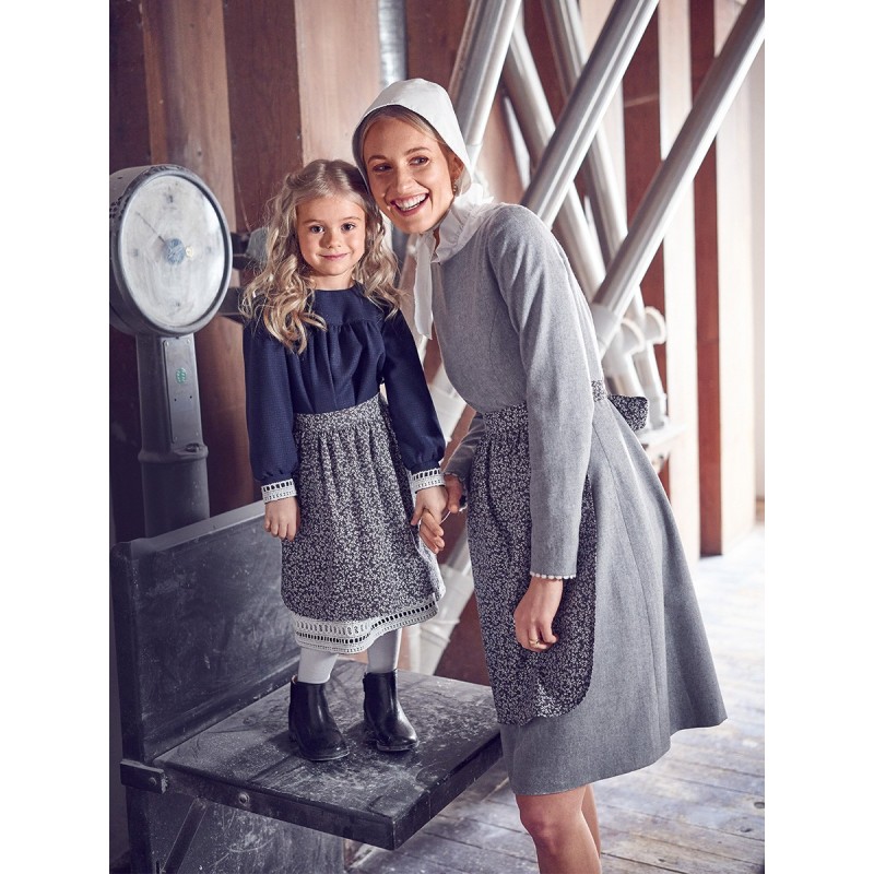 Pattern Apron with wide...