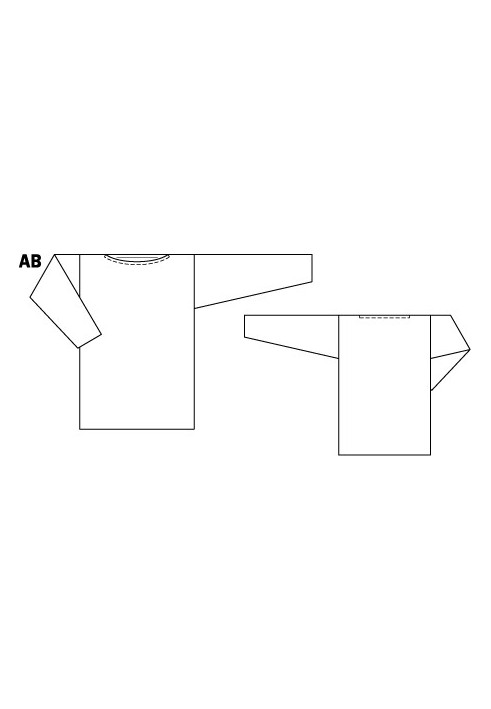 Выкройка Пуловер простого кроя с вырезом-челноком (Burda 10/2012, № выкройки 143 A)