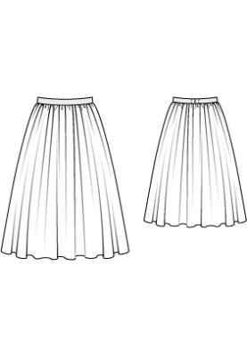 Pattern Batiste skirt with a lush cut (Burda 2/2011, pattern number 105)