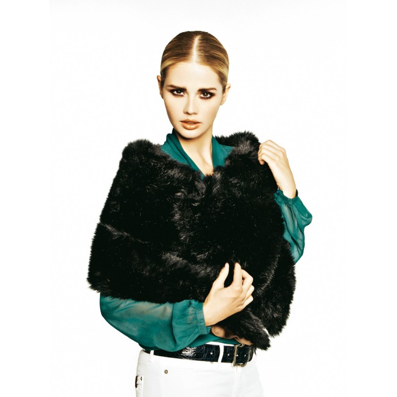 Pattern Faux fur stole...