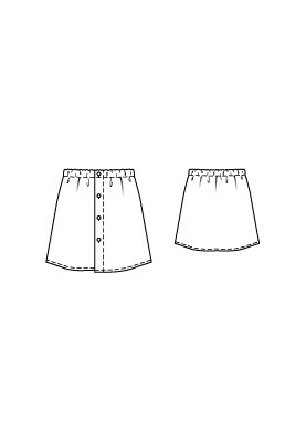 Pattern Drawstring skirt with a through fastener (Burda 11/2013, pattern number 142)