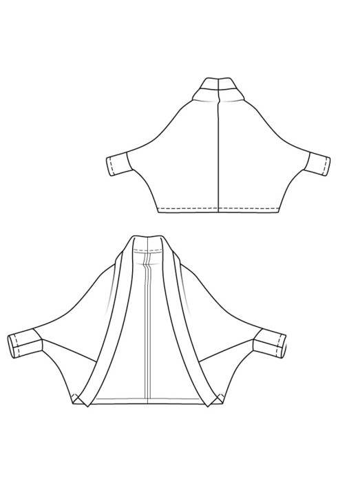 Викрійка Кардиган просторого крою (Burda. Мода Plus 1/2015, № викрійки 418)