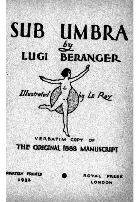 Sub -umbra, or sport among the she-noodles