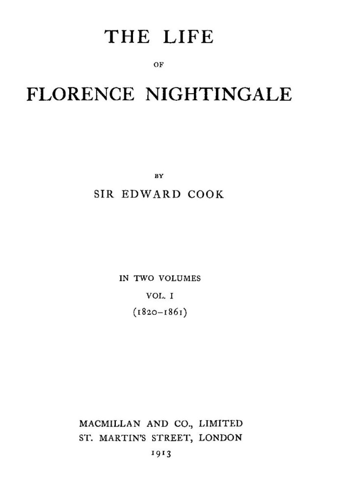 Жизнь Флоренс Найтингейл, т. 1 из 2