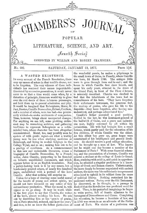Журнал популярної літератури, науки та мистецтва Чемберса, № 681, 13 січня 1877 р.