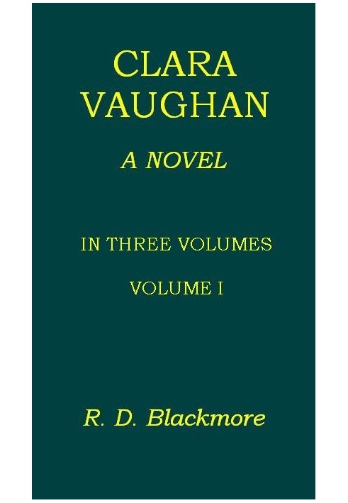 Clara Vaughan, Volume 1 (of 3)