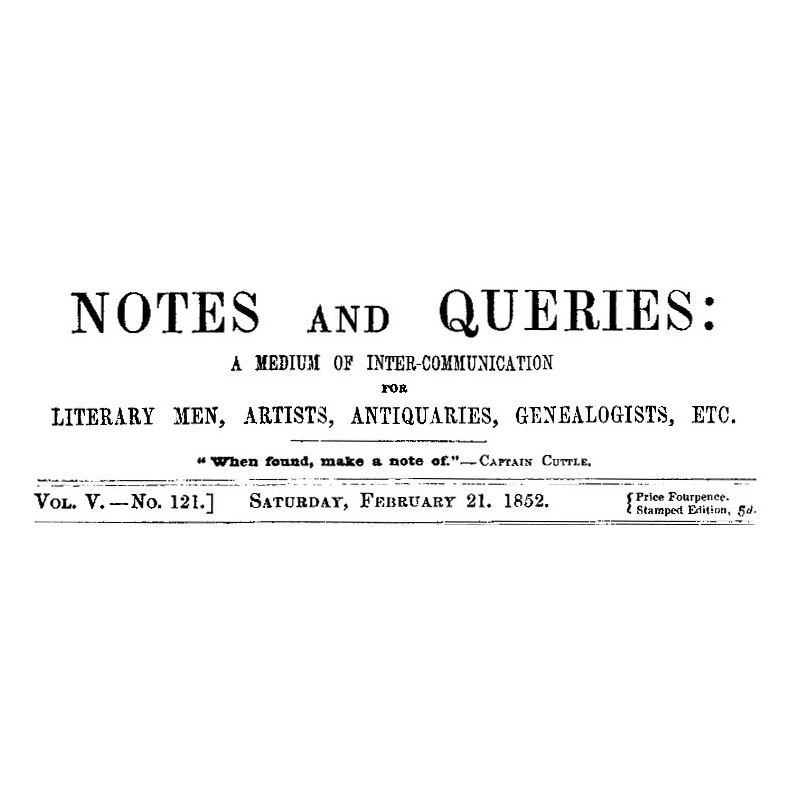 Примечания и вопросы, Vol....