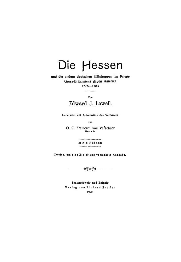 Гессе та інші німецькі допоміжні війська у війні Великобританії проти Америки, 1776-1783 рр.