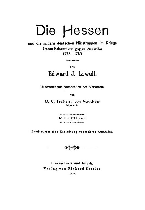 Гессе та інші німецькі допоміжні війська у війні Великобританії проти Америки, 1776-1783 рр.