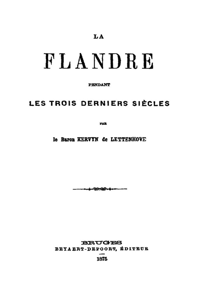 Фландрія за останні три століття