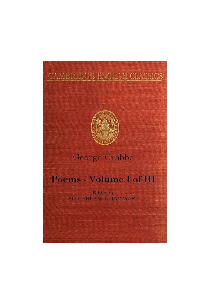 George Crabbe: Poems, Volume 1 (of 3)