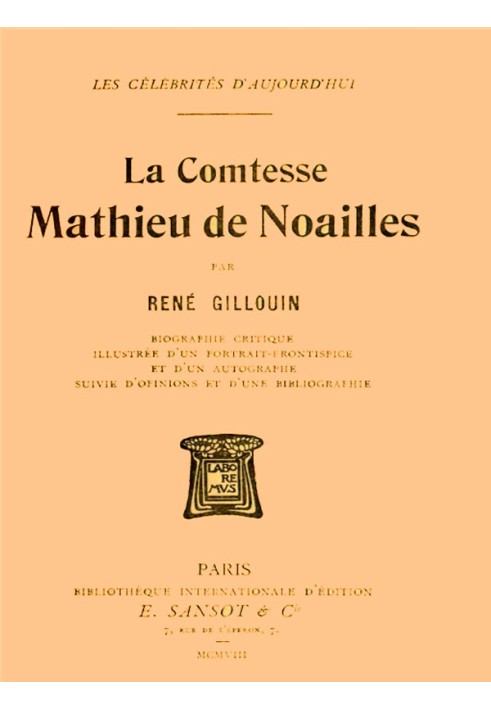 Countess Mathieu de Noailles