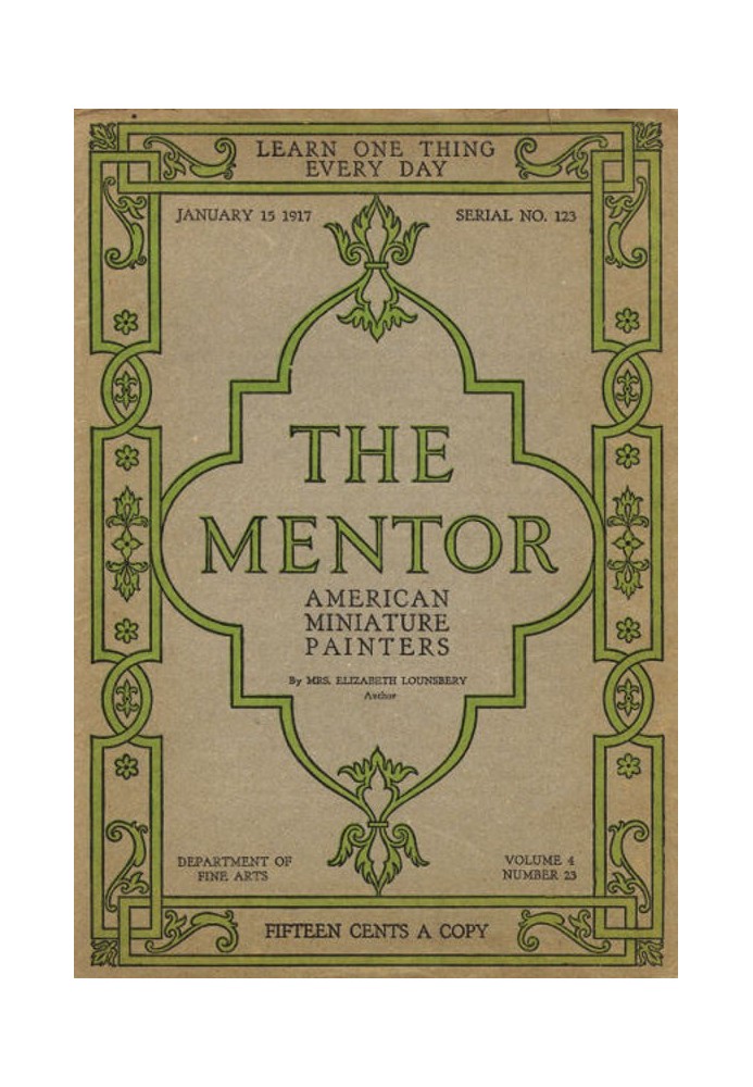 The Mentor: American Miniature Painters, 15 січня 1917 р., серійний № 123