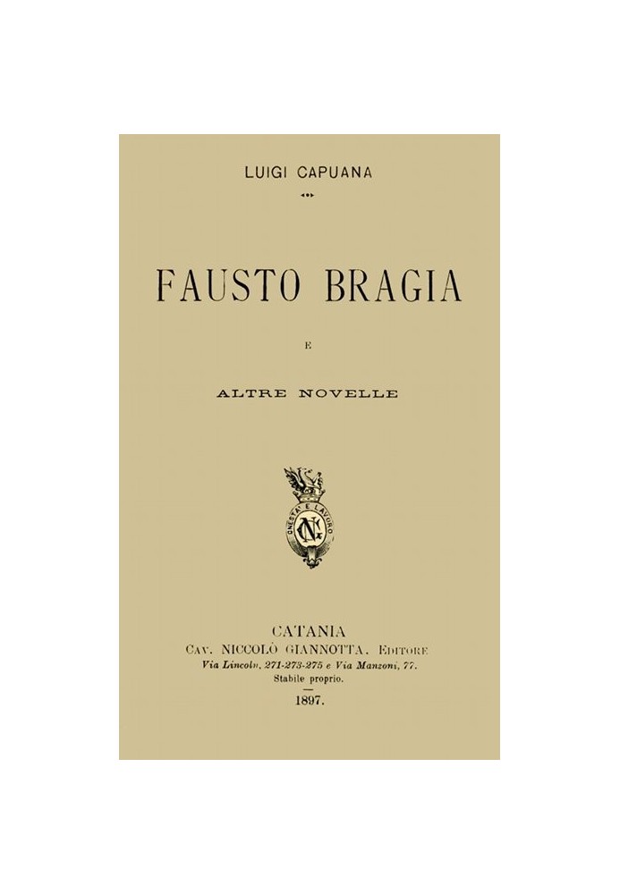 Fausto Bragia, and other short stories