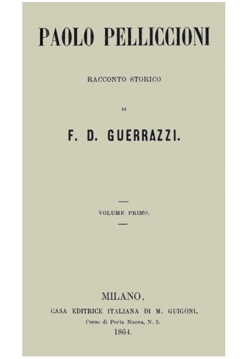 Paolo Pelliccioni, Volume 1 (of 2)