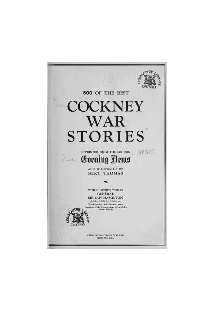 500 of the Best Cockney War Stories