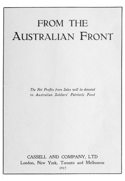 From the Australian Front