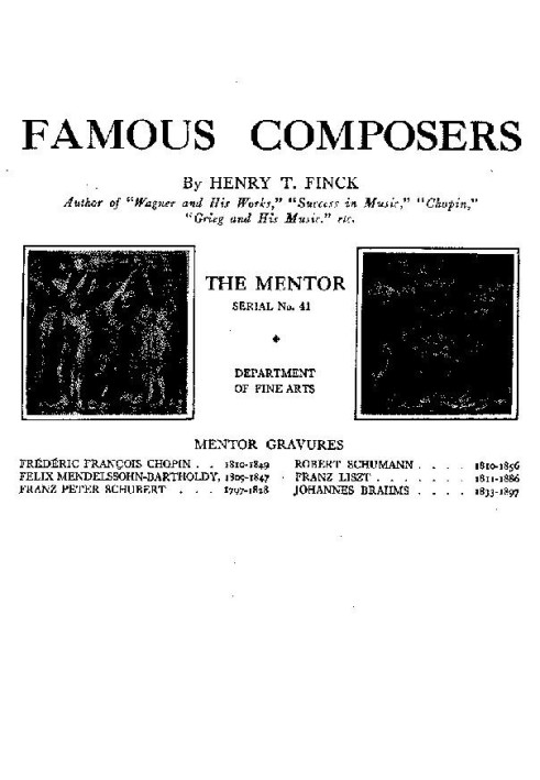 The Mentor: Famous Composers, Vol. 1, Num. 41, Serial No. 41