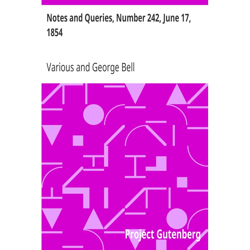 Notes and Queries, Number...