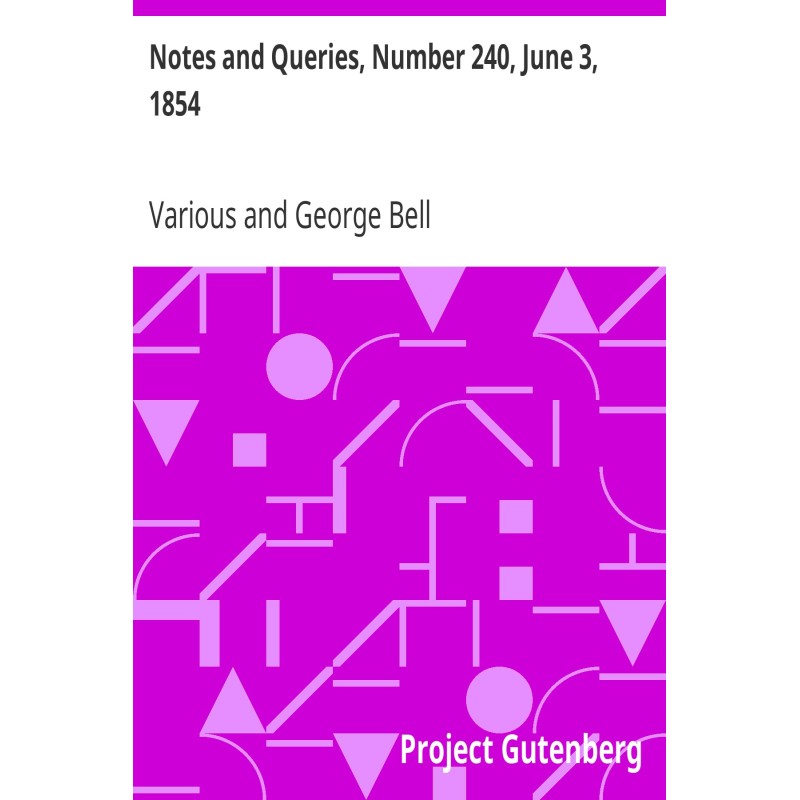 Notes and Queries, Number...