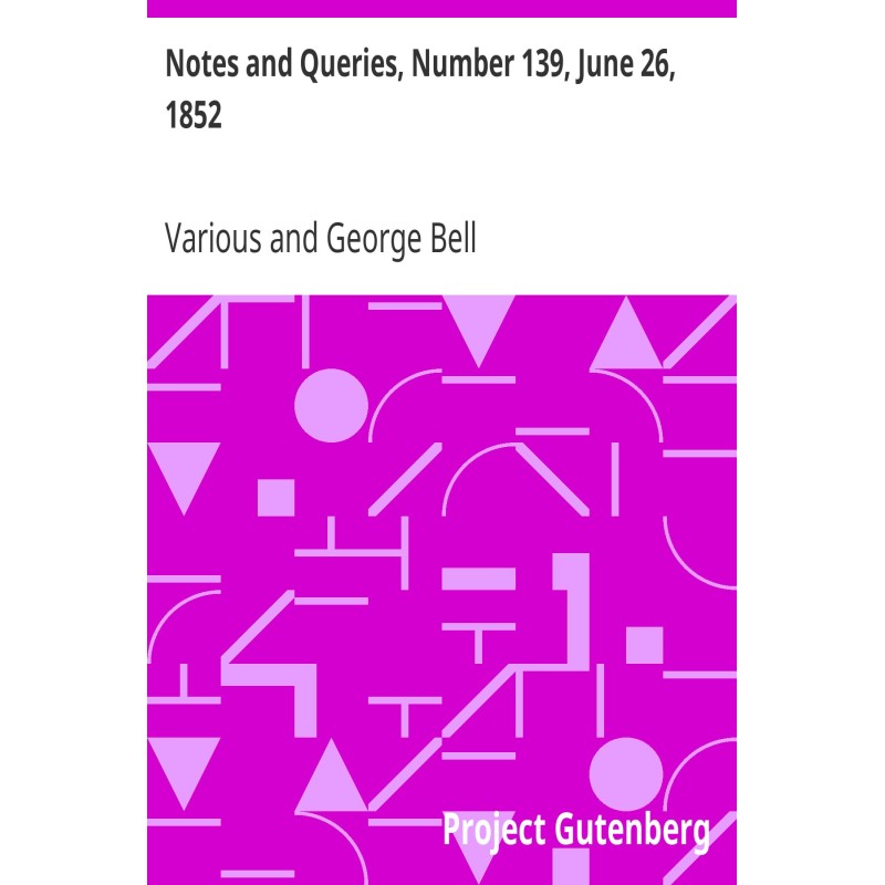 Notes and Queries, Number...