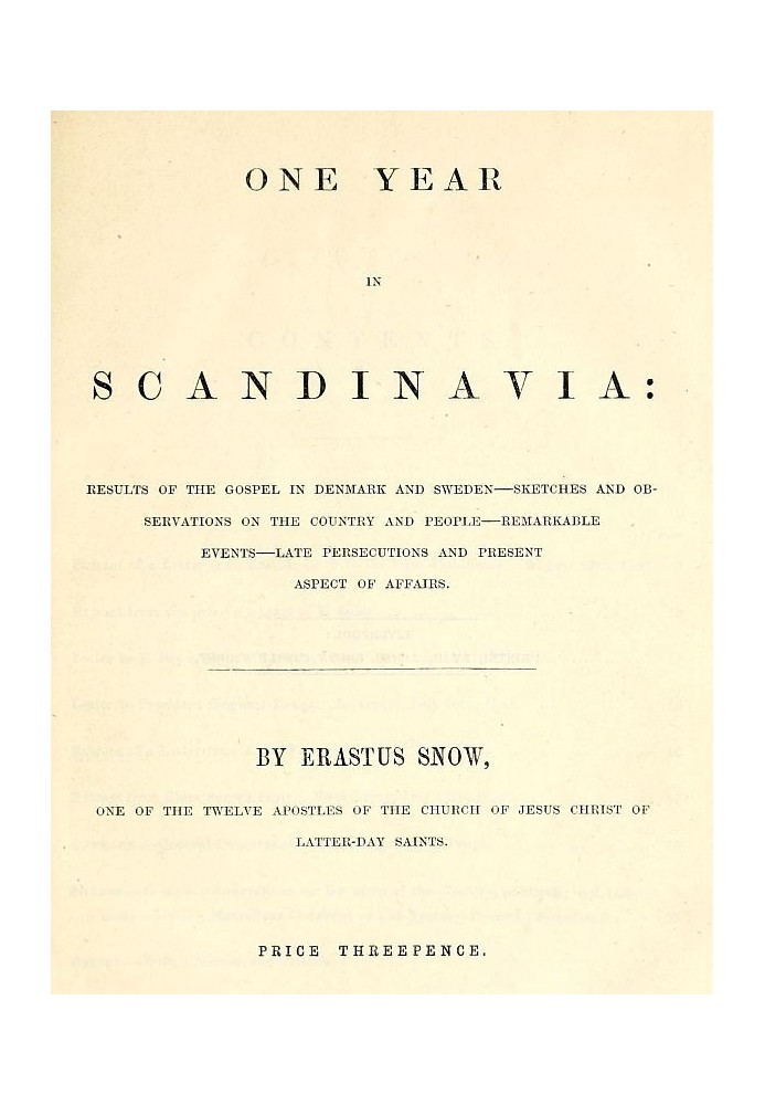 One Year in Scandinavia Results of the gospel in Denmark and Sweden; sketches and observations on the country and people; remark