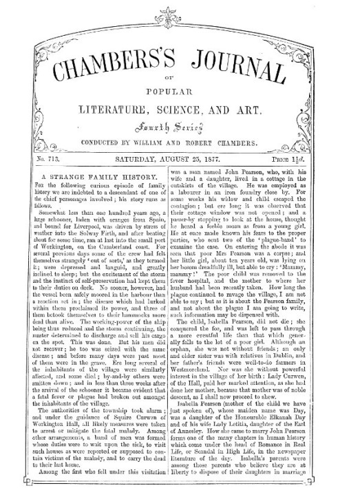 Chambers's Journal of Popular Literature, Science, and Art, No. 713, August 25, 1877