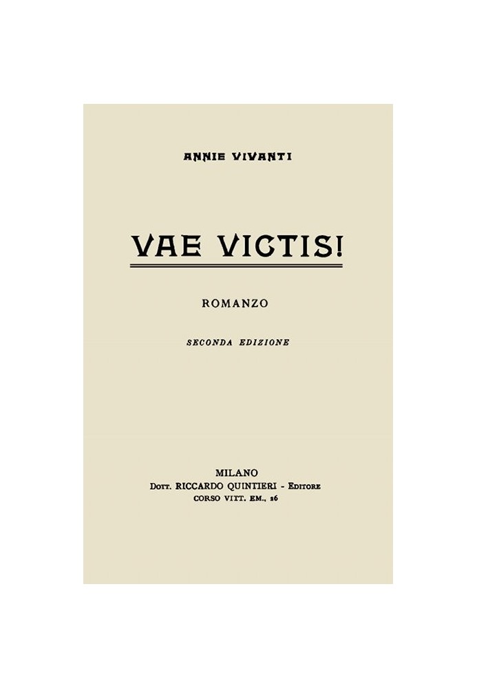 Vae victis! Novel