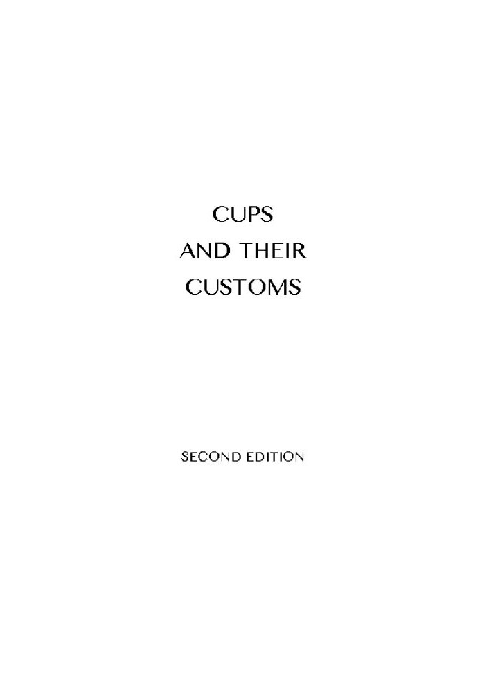 Cups and Their Customs