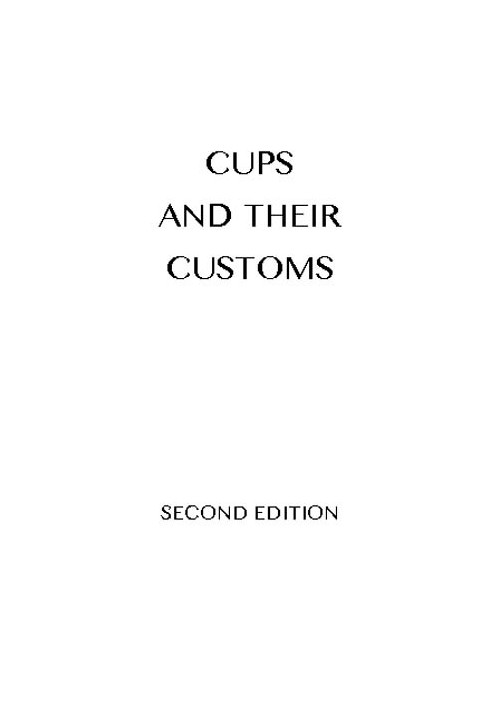 Cups and Their Customs