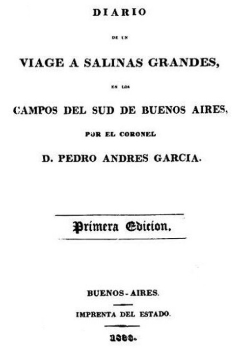 Щоденник подорожі до Салінас-Грандес, на полях півдня Буенос-Айреса