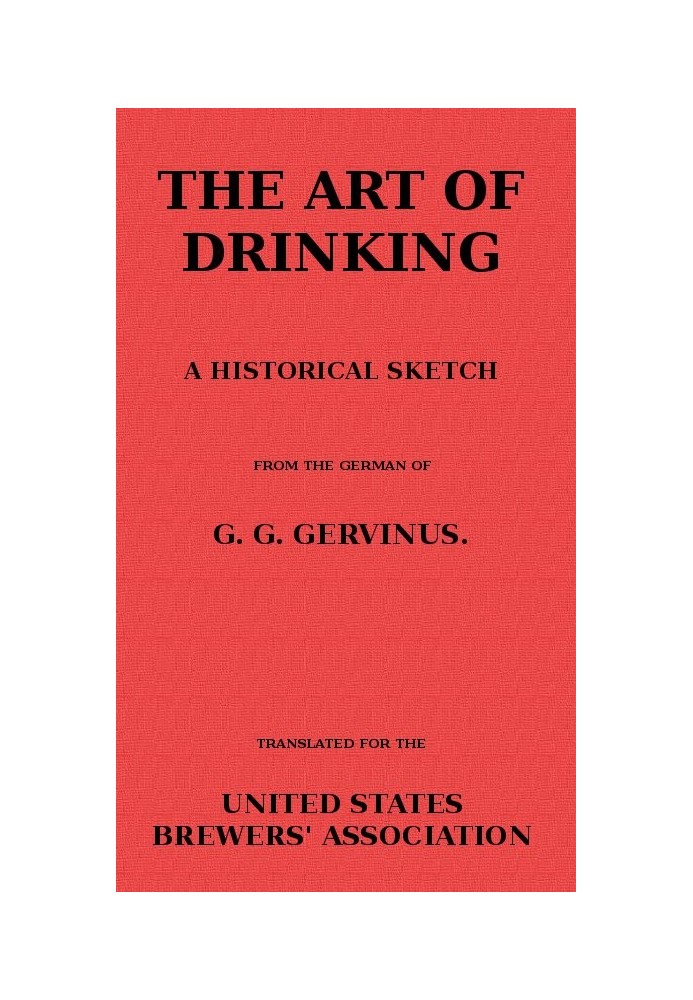 The Art of Drinking: A Historical Sketch