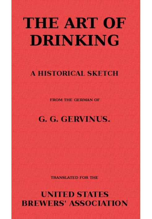 The Art of Drinking: A Historical Sketch