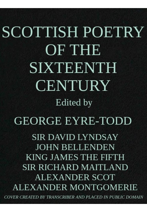 Scottish Poetry of the Sixteenth Century