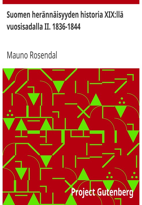 Історія фінського пробудження в 19 столітті II. 1836-1844 роки