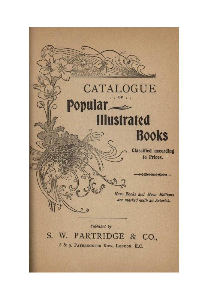 Каталог популярных иллюстрированных книг SW Partridge & Co., 1904 г.