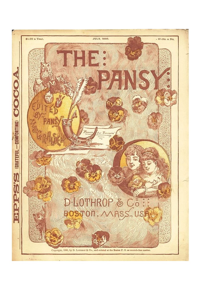 Журнал Pansy, июль 1886 г.