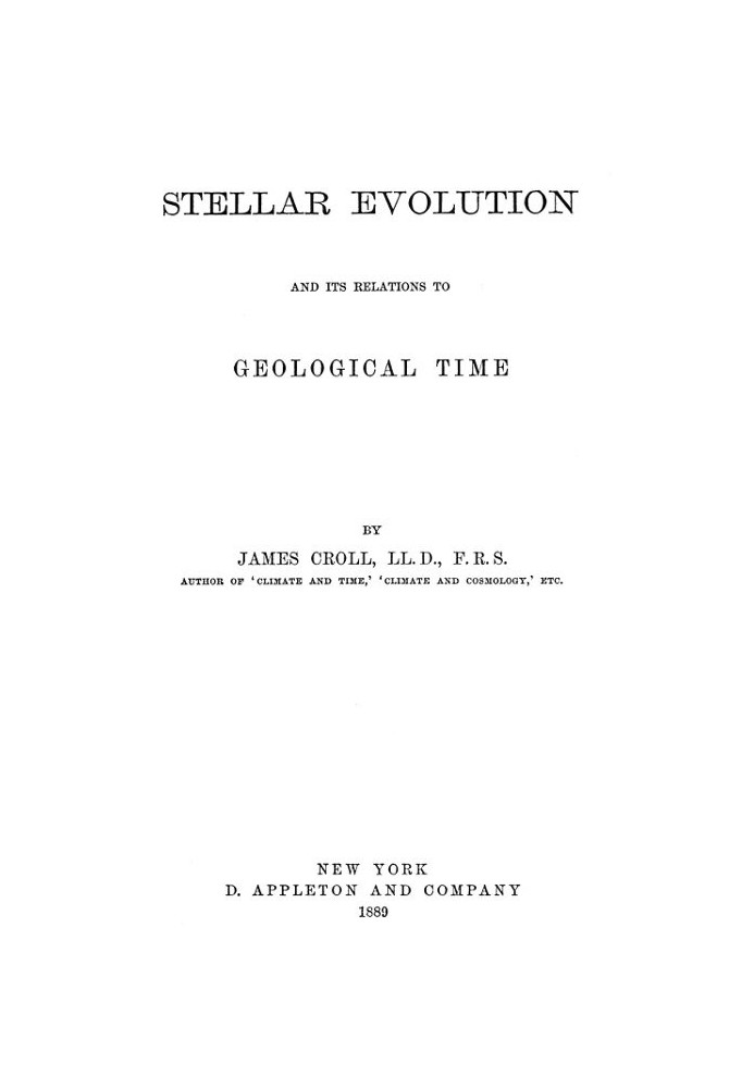 Stellar Evolution and Its Relations to Geological Time