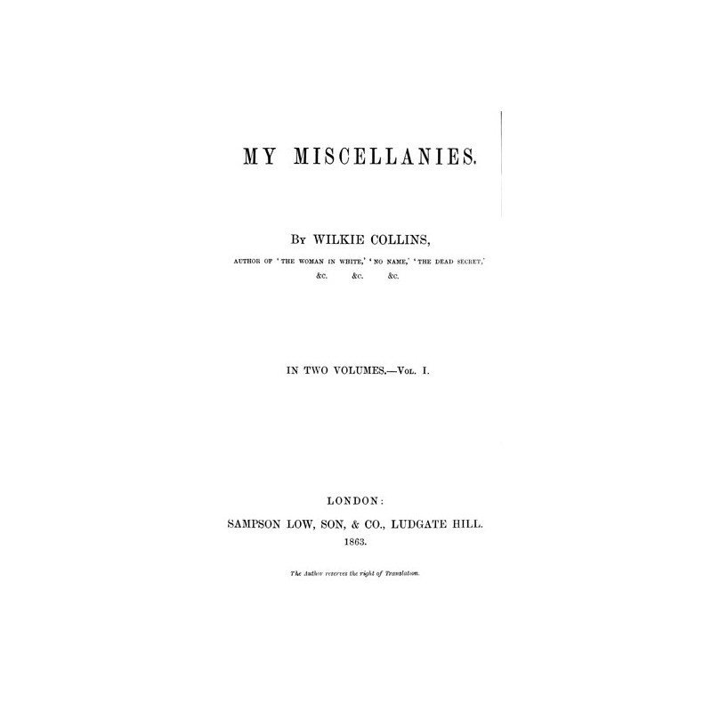 My Miscellanies, Vol. 1 (of 2)