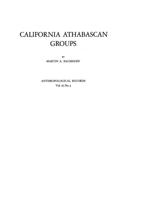 California Athabascan Groups