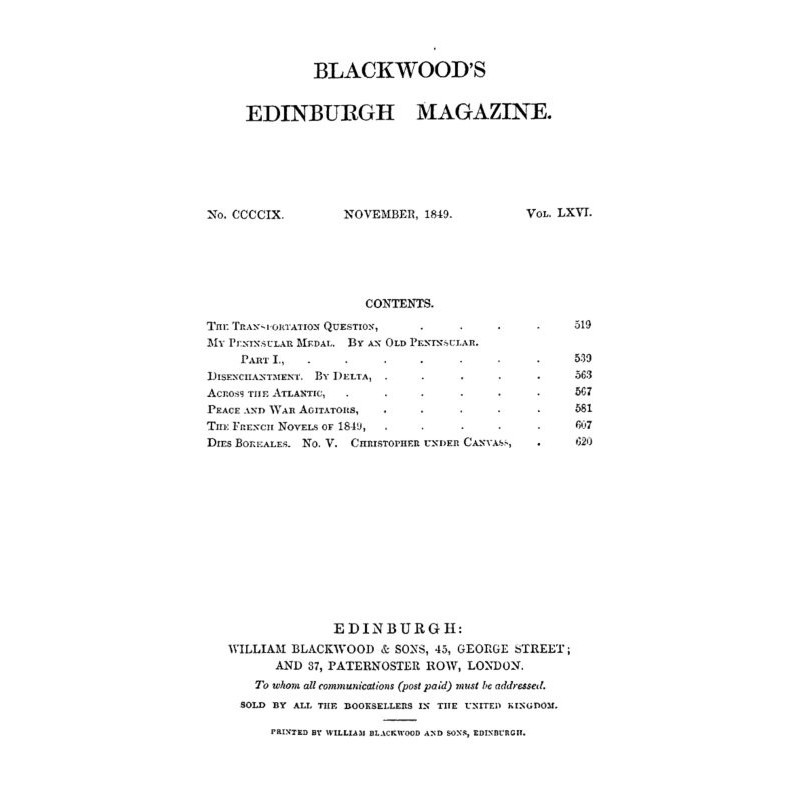 Blackwood's Edinburgh...